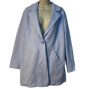 Chico’s Light Lavender One Button Coat Side Pockets Size 2 US 12/14  - Picture 1 of 8