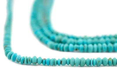 Platillo de piedra turquesa azul cuentas Heishi 2,5 mm piedras preciosas Afganistán Foto 1 de 4