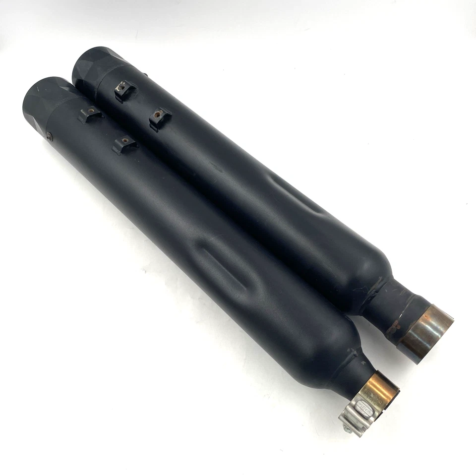 TAB Performance 黑色 BAM Stick Slip On 排气直切 M8 Harley Touring — 第 1/4 张图片