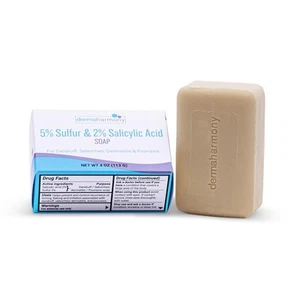 Dermaharmony 5% Sulfur 2% Salicylic Acid Bar Soap 4 oz ? Crafted for those with - Picture 1 of 4