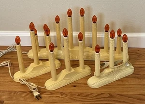 Vintage 3x3 & 1x8 Light Candelabras Candles Window Candolier Electric WORKS! - Picture 1 of 7