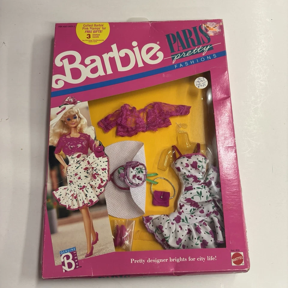 Barbie Paris Pretty Fashions Vintage 1989 #6558 Great Near Complete