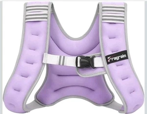 Fragraim Weighted Vest Women & Men 8lb Weight Vest with Reflective Stripe Purple - Picture 1 of 9