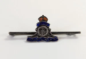 Broche de novia esmaltado de artillería real vintage - Imagen 1 de 8