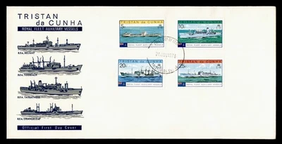 DR WHO 1978 TRISTAN DA CUNHA FDC NAVY ROYAL SIHP CACHET COMBO M61589 Foto 1 de 2