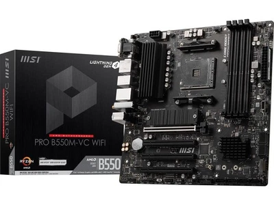 PRO B550M-VC WiFi ProSeries Motherboard (AMD AM4, DDR4, PCIe 4.0, SATA 6Gb/s,... - Image 1 of 4