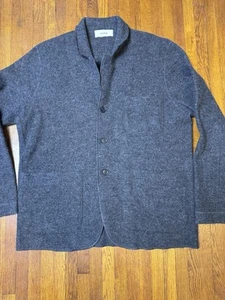 Buck Mason Jacket Felted Wool Chore Coat Mens Large Shacket Cardigan Black - Picture 1 of 10