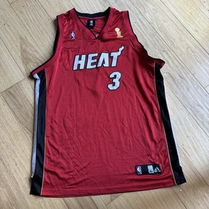 ADIDAS Dwyane Wade Miami Heat Finals O’Brien Trophy Jersey Authentics Sz 54 XXL - Picture 1 of 14