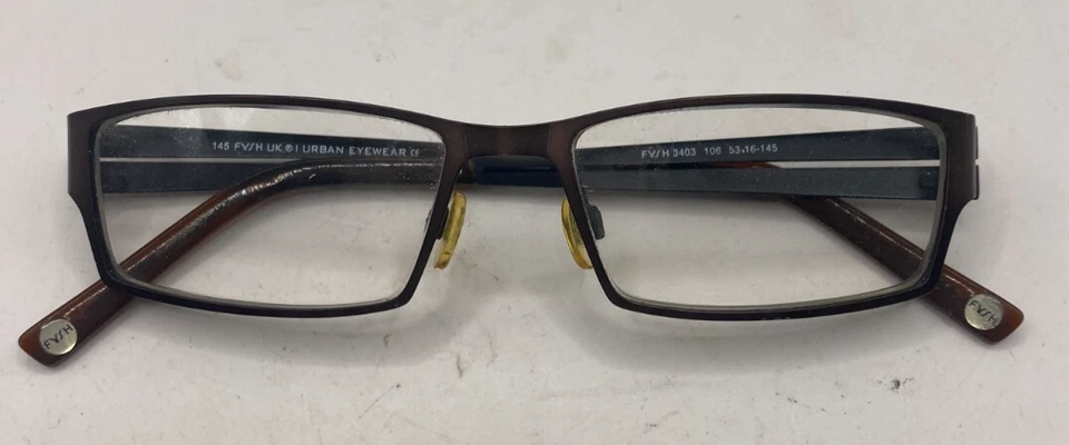 URBAN EYEWEAR FYSH FRAMES ONLY EYEGLASSES FYSH3403 108 BROWN 53-16-145 - Image 1 of 4