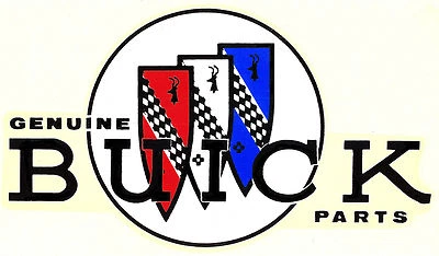 Vintage NOS Genuine Buick Parts Decal Window Glass Dealer Sticker Logo Emblem GS - Image 1 of 3