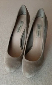Steve Madden Stiletto Heels Size 7.5M Tan Leather Suede Tatiana Pumps - Bild 1 von 6