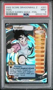 PSA 9 Limited Hi-Tech Foil Videl 2002 World Games Saga DBZ #201 Score DBZ Mint - Picture 1 of 2