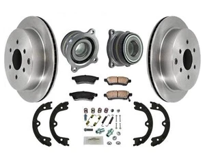New REAR Disc Rotors Pads With Rear Wheel Bearing for Nissan Xterra 2005 2015 - Picture 1 of 6