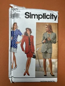 Simplicity Sewing Pattern 7607 Misses Skirt & Lined Jacket Size 18-22 FF UNCUT - Picture 1 of 2