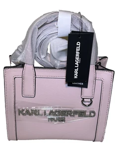 Karl Lagerfeld Paris Nouveau Bolso de Mano Pequeño Rosa Loto Bolso Bandolera Nuevo - Imagen 1 de 9
