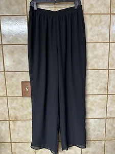 Roaman’s Women’s Lined Sheer Elastic Waist Poly Pants Boho Vacationcore Sz 18W - Picture 1 of 7