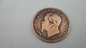 PIÈCE MONNAIE 10 CENTISIMI VITTORIO EMANUELLE II 1866 (N) ITALIE - Photo 1/4
