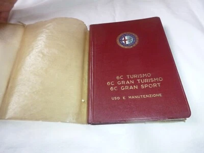 LIBRETTO  Uso e Manutenzione Alfa Romeo 6C Turismo Gran Turismo Gran Sport 1930 Foto 1 de 4