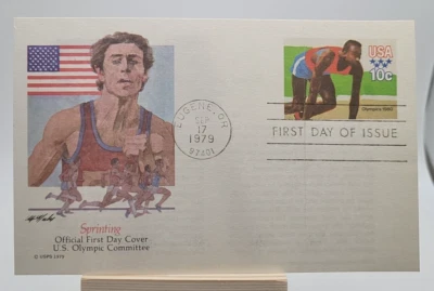 USA, SCOTT # UX80, FDC COVER OF SPRINTER, SPRINTING, POSTAL CARD 1979 FLEETWOOD - Image 1 of 4