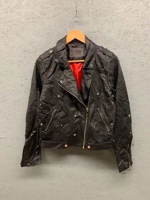 Ci Sono By Cavalini Faux Leather Studded Jacket Women's Size Large Black - Image 1 of 4