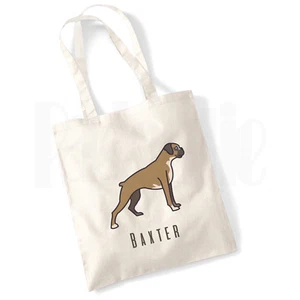 Personalisierte Canvas-Tragetasche "Boxerhund" - GESCHENK FÜR HAUSTIER HUNDEBESITZER - Bild 1 von 1