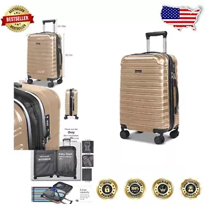Lightweight 28" Luggage with TSA Lock & Detachable Spinner Wheels - Champagne - Picture 1 of 9