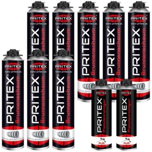 Brunnenschaum Set 8 x 750 ml inkl. 2 Pistolenreiniger Bauschaum Pistolenschaum  - Bild 1 von 6