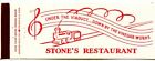Stones Restaurant, Marshalltown, Iowa Matchbook