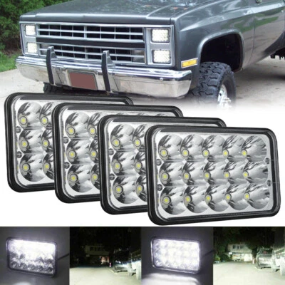For GMC G3500 W4500 W5500 Jimmy Forward 4x6inch LED Headlights Hi/Lo Beam DOT x4 - Image 1 of 4