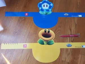 Super Mario Wonder Promotional Display Nintendo Switch 2 Head Pieces And Pen - Picture 1 of 4