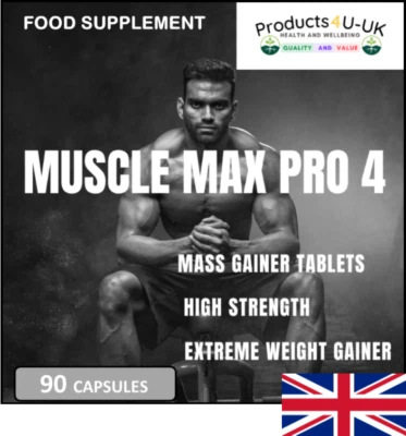 Anabolic Weight Gain Muscle Mass Growth - Mass Size Gainer Tablets Pills Strong - Image 1 of 4