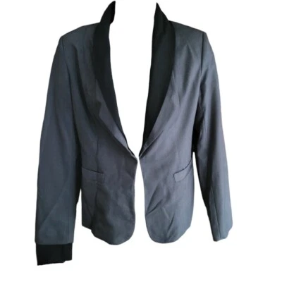 Blazer para mujer gris/negro de un solo pecho talla S Foto 1 de 4
