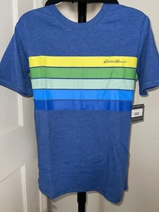 Eddie Bauer Boys Striped T-shirt Size L 14-16 New With Tags - Picture 1 of 4