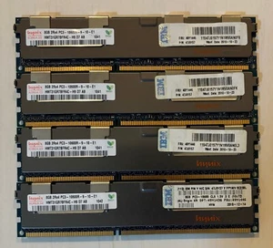 Hynix 32GB (4x8GB) IBM 47J0157 8GB 2Rx4 PC3-10600R RAM Server Memory - Picture 1 of 1