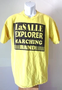 VINTAGE GELBES BAND T-SHIRT passt zu Large La Salle Explorer Hanes Marching 80er? - Bild 1 von 7