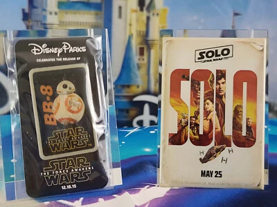 Juego de prendedores de botones del parque Disneyland Star Wars Solo The Force Awakens BB-8 Foto 1 de 3