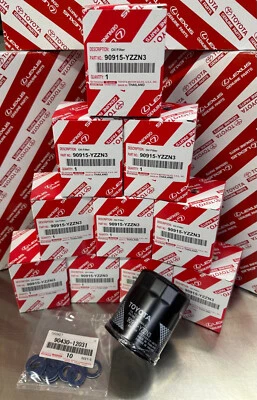 10 PC PACK OEM GENUINE TOYOTA TUNDRA SEQUOIA V35A 3.5L V6 OIL FILTERS & GASKETS - Image 1 of 2