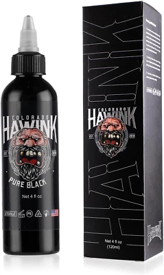 HAWINK Tattoo Farbe Black Tinte 4Oz (120Ml) Schwarze Ink Tattoo Zubehör Pure Black TI2