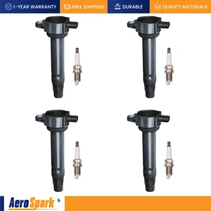 4X Ignition Coil & 4X Iridium Spark Plug for 07-19 Dodge Caliber l4 2.0L UF557 - Picture 1 of 6
