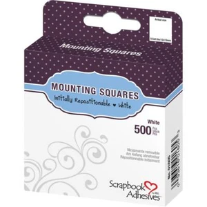 3L Scrapbook Adhesives Repositionable Mounting Squares 500/Pkg White - Picture 1 of 1
