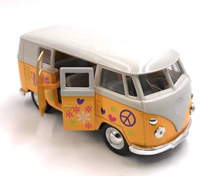 Modelo De Coche VW T1 Love Bulli Autobús Love Amarillo Auto 1:34-39 (Licenciado) - Imagen 1 de 3