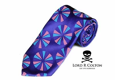 Corbata Lord R Colton Masterworks - Corbata de seda Parma Royal púrpura y rosa - Nueva Foto 1 de 3