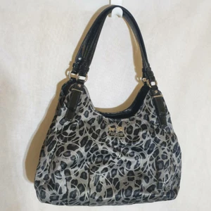 Coach Borsa a tracolla Donna Leopard 17751 Madison Ocelot Doppia Maniglia Multicolore M - Foto 1 di 12