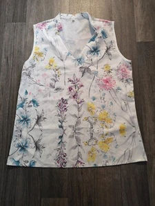 Floral Woman's Blouse UK Size Medium Summer Top - Picture 1 of 4
