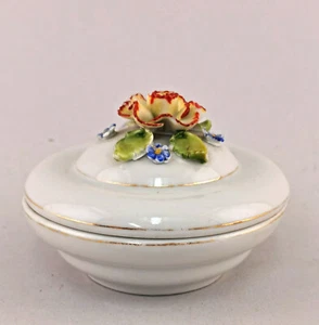 99840771 Porcelana Caja con Tapa Rosenbelag Oro Handmodelliert Rosa 10x7cm - Imagen 1 de 3