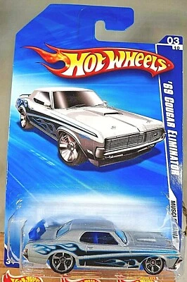 Hot Wheels #81 Muscle Mania 3/10 69 Cougar Eliminator 2010 variante gris con MC5 Sp Foto 1 de 4
