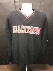 Logo Athletic Chicago Blackhawks Long Sleeve Shirt Hockey Size Medium - Picture 1 of 6