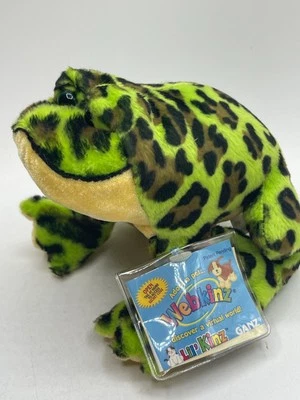 Ganz Webkinz Lil'Kinz Bullfrog HS114 Bean Plush Green Black Spots With CODE - Image 1 of 4