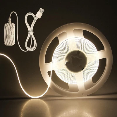 3M 5V Sensore Di Movimento USB COB LED Strip Light Neutro Bianco Scala Luce Con  - Immagine 1 di 4