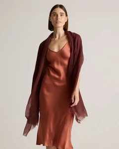 Quince Women's Featherweight Cashmere Wrap Brown Scarves OS - Picture 1 of 2